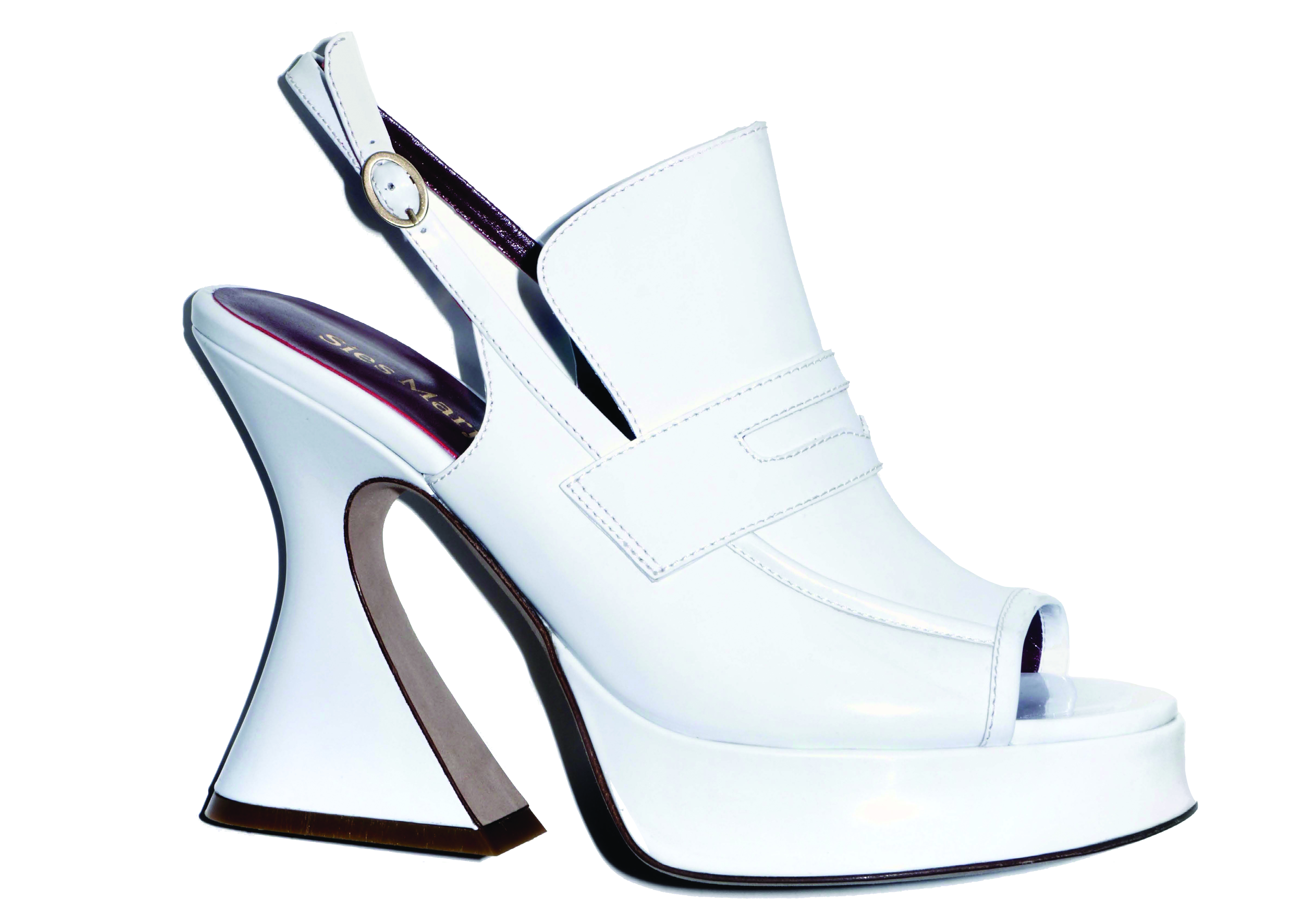 The Ellie slingback sandal in patent leather, a release from the brand’s new shoe line